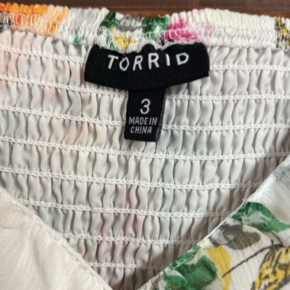 Torrid Ladies Baby Doll Style Top With Adjustable Straps Size 3 - Picture 3 of 14